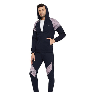 Survêtement décontracté pour homme, confortable, respirant, à capuche, uni, 100% coton, réversible, design personnalisé, tendance, vêtements de jogging - Product Image 2