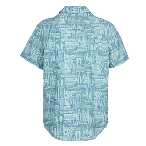 Chemises Hawaïennes Décontractées Personnalisées OEM pour Hommes, Manches Courtes, Velours Imprimé Floral, Idéales pour les Vacances, les Plages Tropicales et un Look de Station Balnéaire - Product Image 5