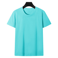 T-shirts en coton peigné à manches courtes avec logo personnalisé OEM, col rond, coupe ajustée, style élégant