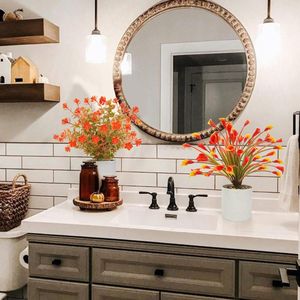 Set di 4 Piante Artificiali da Interno da 10 Pollici, Fiori Finti Autunnali in Vaso per Bagno e Camera da Letto - Product Image 5