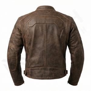 Blouson de moto professionnel en cuir, prêt pour la piste et la route, équipement de protection, manteau de motard en cuir de vachette, couleur personnalisable - Product Image 2