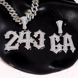 Pendentif Lettre Luxe Moissanite VVS Starspire Jewels, Bijoux Hip-Hop Glacés, Argent Sterling 925 Plaqué Argent, Cadeau Personnalisable - Product Image 4