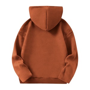 Unisex Regular Fit Hooded Sweatshirt Solid <b>Navy</b> Blue Casual Knitted <b>Fleece</b> Pullover Spring Wear Digital Printing Front Logo - Product Image 2