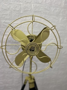 Ventilateur sur pied électrique réglable en laiton, style nautique, vintage industriel, pour décoration intérieure, ventilateur sur pied antique, cadeau d'extérieur - Product Image 1