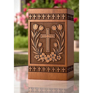 Eco-Friendly Wooden Urn for Human Ashes – Biodegradable Funeral Urn urn Memorial Keepsake by AYAANS - Product Image 5