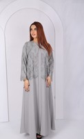 Meilleure Vente : Abaya Longue Originale pour Femme, Magnifiquement Conçue en Dentelle Florale, Modèle 2027 – Fabricant