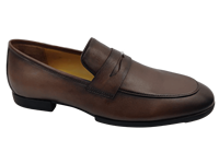 Mocassins marron en PU pour hommes Dlords, à enfiler avec pompons, semelle intermédiaire respirante en EVA, semelle extérieure en caoutchouc, doublure en jersey, toutes saisons
