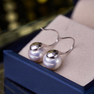 Pendientes de Perlas de Agua Dulce de 10-11 mm, Reforzados, con Luz Intensa, Femeninos, Sai Australianos, Blancos, Aguja de Plata S925, Belleza Impecable - Product Image 4