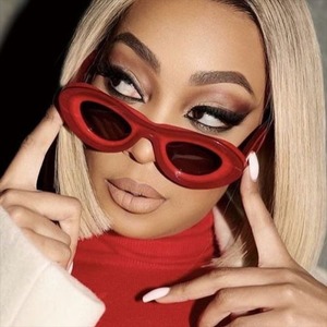 New Fashion Colored Oval <b>Sunglasses</b> Trend Personalized Concave Shape Oval <b>Sunglasses</b> - Product Image 2