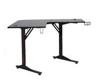 Bureau de jeu ergonomique en L pour l'e-sport, table d'ordinateur multifonctionnelle en forme de L pour joueurs, configuration de streaming, maison, chambre