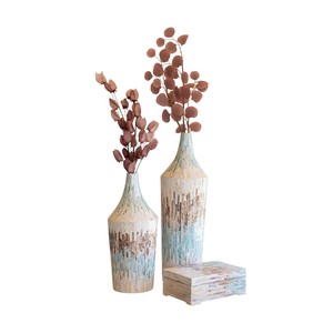 Decorative Mother of Pearl Inlay Vase with Natural Shell <b>Mosaic</b> Custom Design - Product Image 4