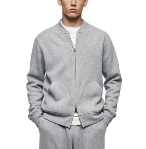 Chaqueta Bomber de lana para hombre de alta calidad de fabricante personalizado OEM, ropa de abrigo de invierno de talla grande transpirable con estilo, procesamiento de punto - Product Image 3