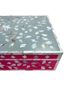 กล่องเครื่องประดับฝังมุกและกระดูกงานฝีมืองานฝีมือที่เก็บของตกแต่งทำด้วยมือเหมาะสำหรับบ้านสุดหรูและของใช้ส่วนตัว - Product Image 3