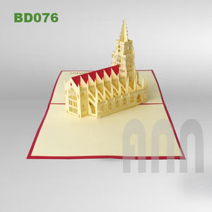 Cartes de voeux de Thanksgiving en papier de paysage japonais 3D faites à la main, haute qualité, estampage à chaud ANN HANDICRAFT - Product Image 4