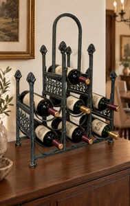 Support à bûches de qualité supérieure, sur mesure, en fer, fait main, pour foyer intérieur et extérieur, accessoire de cheminée, support de table - Product Image 6