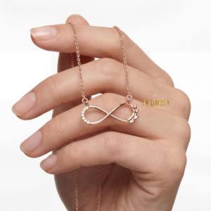 Collar con Colgante de Diamante de Lujo con Símbolo de la Eternidad, Joyería de Plata de Ley 925 para Mujer, Regalo de Novia, Joyería de Moda para Aniversario - Product Image 1