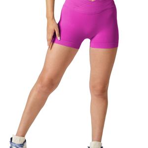 Pantalones Cortos de Yoga Transpirables para Mujer, Pantalones Deportivos sin Costuras para Gimnasio, Cintura Alta, Cintura Alta, Elásticos, Transpirables - Product Image 1