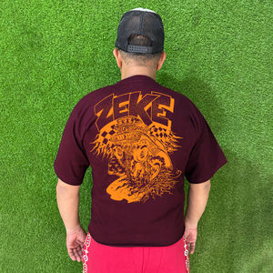 T-shirt Ringer en Coton DTG Personnalisé avec Logo Imprimé de Haute Qualité pour Hommes, Coupe Oversize, Col Rond, Style Streetwear pour Garçons - Product Image 2