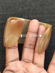 Bracelets en corne de buffle, bijoux en corne, bracelet fait main poli brillant, en promotion - Product Image 6