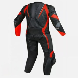 Traje impermeable para motocicleta/carreras, resistente al viento, cuero de vaca, juegos de carreras de cuero personalizado de alta calidad - Product Image 2
