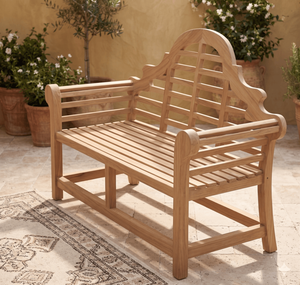 Banc de jardin en teck massif de luxe, résistant aux intempéries, style Lutyens, pour terrasse et décoration de jardin. - Product Image 6