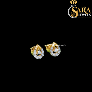 ต่างหูมอสซาไนต์ชุบเงิน 22K ของ Sara Jewels ทรงกลมเจียระไนแบบเหลี่ยม ประดับเพชรแบบ Pave Setting ดีไซน์เรขาคณิต เครื่องประดับหรูหราสำหรับผู้หญิง - Product Image 1