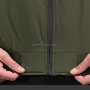 2025 nuevo diseño personalizado otoño Stand Collar Front Logo Bomber Jacket hombres venta al por mayor de alta calidad Zip-Up impermeable transpirable - Product Image 5