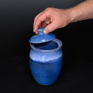 Glossy Blue Gradient <b>Storage</b> Canister Lid Secure Seal Moisture Safe Durable Kitchen Organizer Stylish Countertop Accent - Product Image 3