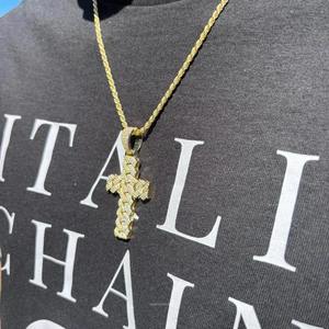 Colgante de Cruz Gótica con Incrustaciones de Moissanita, Chapado en Rodio, Plata 925, de Lujo, Estilo Hip Hop, para Fiesta, Amuleto de Destaque - Product Image 4