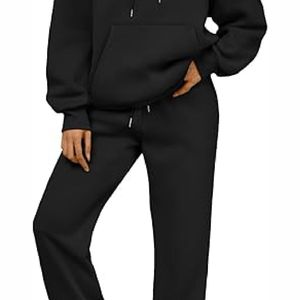 Conjunto de 2 Piezas de Sudadera con Capucha y Pantalones Deportivos Extra Grandes para Mujer, Impresión Personalizada OEM, Felpa de Algodón Grueso, Ecológico, 320g, Ropa Urbana - Product Image 5