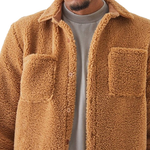 Men's <b>Fleece</b> <b>Jacket</b> Solid Color Stand Collar Casual Winter Wear Breathable Cotton <b>Lining</b> Pullover Regular Fit Front Logo - Product Image 6