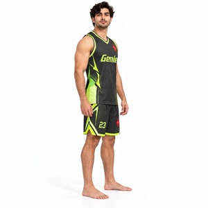 Conjunto de uniforme de baloncesto, camiseta personalizada para equipo, pantalones cortos, ropa deportiva transpirable de secado rápido para jugadores, entrenamiento, partidos, liga - Product Image 3