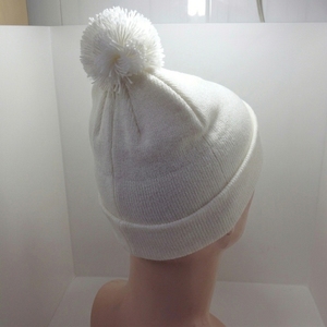 Gorro de Punto Personalizado 100% Algodón con Pompones, Unisex, Logotipo Bordado, Ajustable, para Viajes, OEM, ODM, Marca Privada, Venta al Por Mayor - Product Image 1