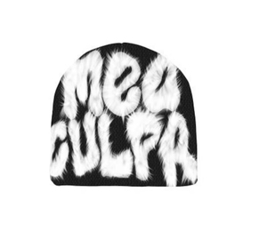 Bonnet d'hiver doux et moelleux en chenille avec lettres ULP Meow, rose, bleu, noir, style streetwear, personnalisable, vente en gros - Product Image 1