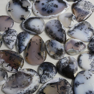 Vente en gros de cabochons en agate dendritique 100% naturelle, pierre précieuse en quartz blanc, approvisionnement en vrac pour la fabrication de colliers, bijoux, opale, cristal - Product Image 2