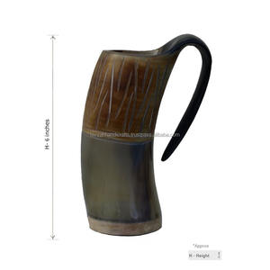 Mugs Jarl artisanaux en corne d'Inde – Célèbres mugs à boire en corne d'Inde - Product Image 4
