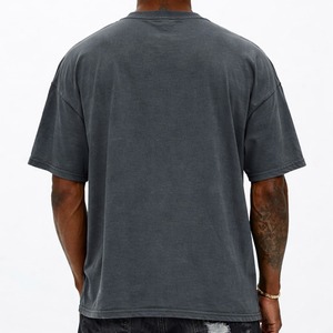 Camiseta de algodón 100% para hombre, estilo vintage, lavado desgastado, con gráfico del número 74, informal, streetwear, proveedor OEM ODM de EE. UU. - Product Image 3