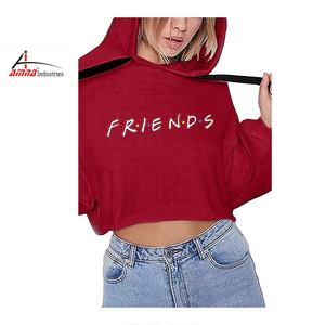 Top corto de manga larga con etiqueta para mujer, ropa de gimnasio con capucha OEM personalizada, top corto de calle, top corto para chicas adolescentes, precio barato - Product Image 1