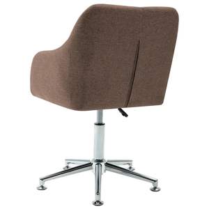 Chaise pivotante réglable en acier et contreplaqué brun en polyester pour bureau ou jeux vidéo - Product Image 4
