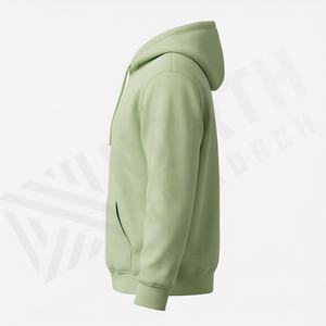 Sweat à capuche zippé intégral en molleton de coton épais et chaud pour homme, personnalisable, couleur personnalisée, effet 3D, coupe décontractée, grammage lourd - Product Image 3