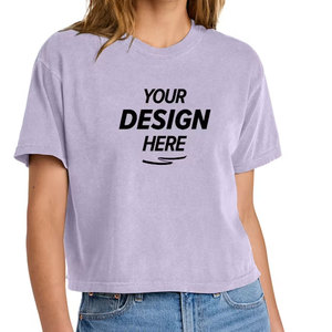 <b>Aesthetic</b> New Crop <b>Top</b> Mockup Everyday Casual Soft Pink Cropped T-Shirt Product Photo Trendy Branding Cropped T-Shirt - Product Image 1