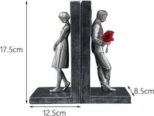 Metal Human Sculptural Bookends Contemporary Design Irregular Shape 2Pcs Handcrafted Decorative <b>Book</b> <b>Ends</b> - Product Image 5