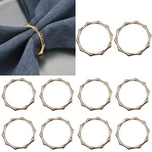 Juego de Servilleteros de Latón Pulido de Alta Gama, Accesorios de Mesa de Lujo para Bodas, Eventos, Restaurantes y Decoración del Hogar - Product Image 1