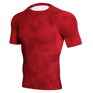 T-shirt de compression pour homme à manches courtes avec logo personnalisé, séchage rapide, respirant, léger, pour la course à pied et l'entraînement - Product Image 5