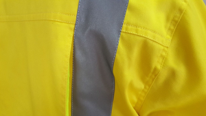 Camisa de Trabajo de Manga Larga de Alta Visibilidad, Impermeable, Transpirable, Antiestática, de Algodón, con Cinta Reflectante - Product Image 3