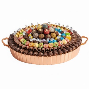 Bandeja de chocolate de lujo, elegante bandeja de cobre color oro rosa para ocasiones especiales, bandeja de dulces para celebraciones al por mayor - Product Image 1