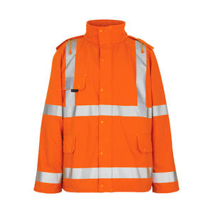 เสื้อแจ็คเก็ตนิรภัยสะท้อนแสงสีเหลืองสะท้อนแสงแบบกันน้ำ ระบายอากาศได้ดี พร้อมหมวกสำหรับผู้ชาย ราคาขายส่ง - Product Image 1