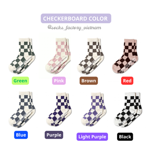 Calcetines de Pilates Personalizados con Diseño a Cuadros, Bonitos y Coloridos, Antideslizantes, Transpirables, de Longitud Media, para Yoga, Fabricante - Product Image 5