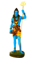Statue de Shiva debout, design Art Déco, en résine faite à la main, durable pour la maison, le temple et l'installation sur table, Diwali, mariage