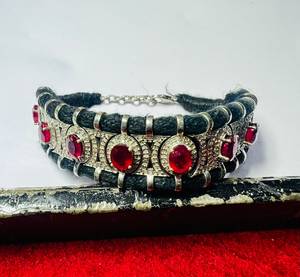 Vintage Silver <b>Ruby</b> Diamond <b>Bracelet</b> Women's Everyday Wear Jewelry Round Brilliant Cut Natural Stone Rhodium Plated - Product Image 4